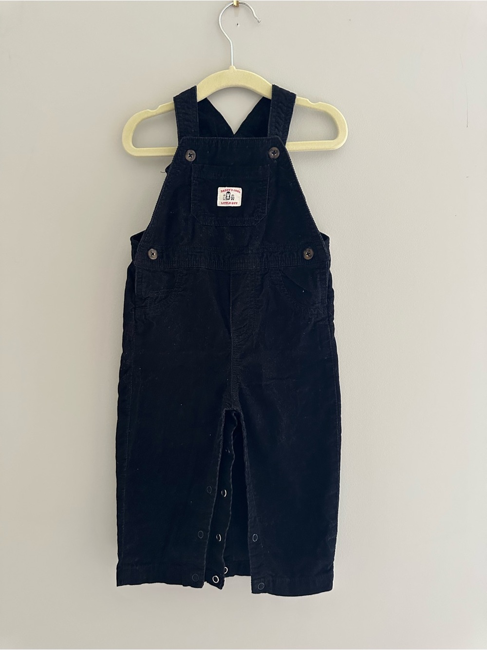 Carter’s Just One You Baby Black Corduroy Overalls, Size 18M